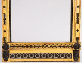An Empire mirror by Jonas Frisk, (master in Stockholm 1805-1824).