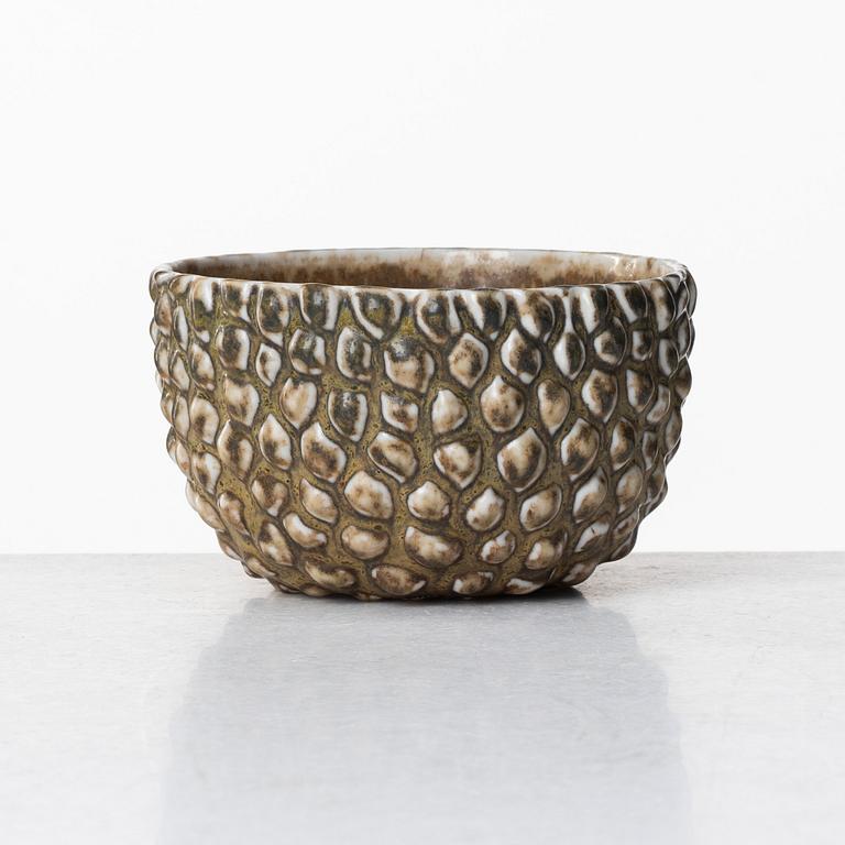 Axel Salto, a stoneware bowl in the budding style, Royal Copenhagen, Denmark.