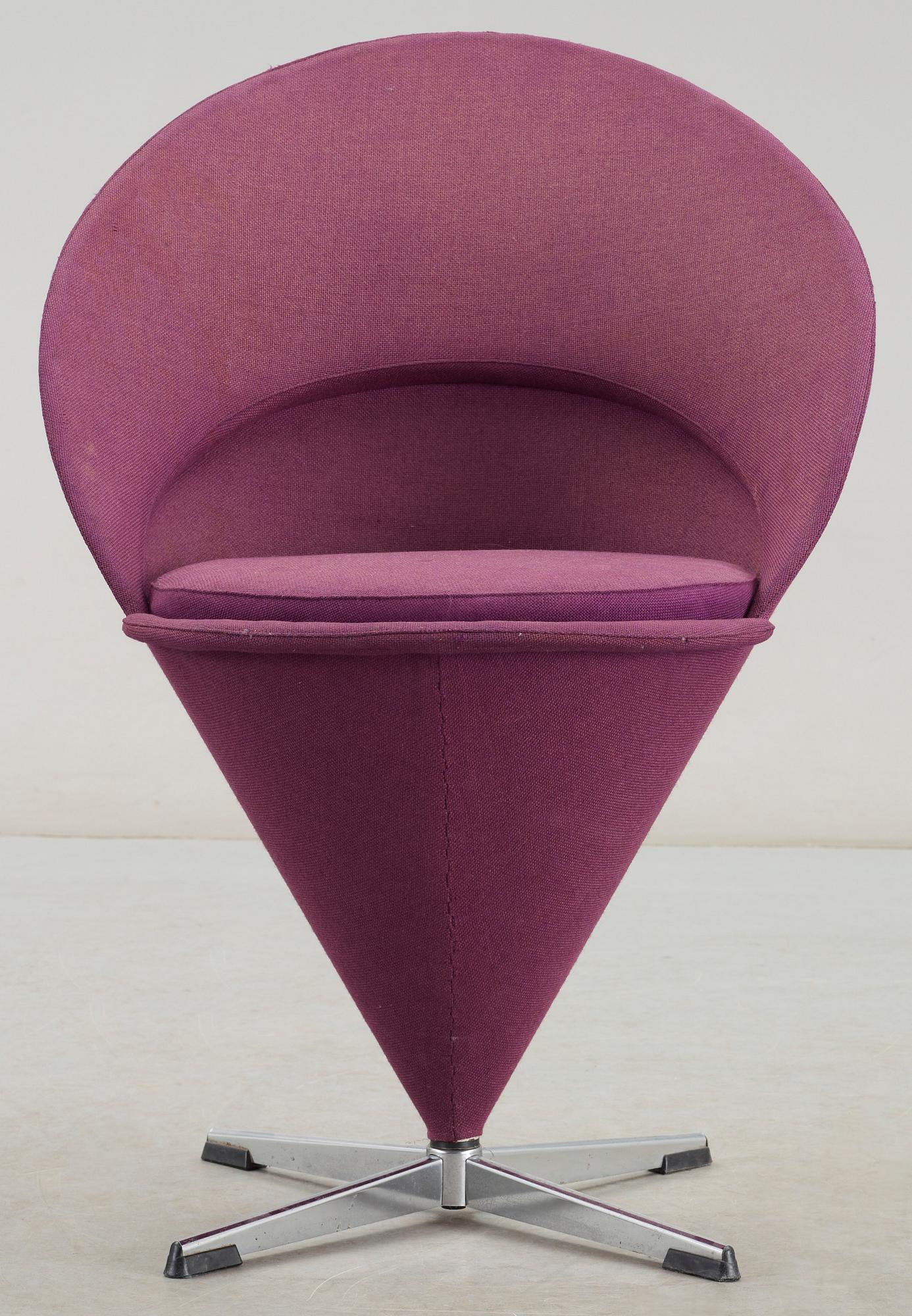 FÅTÖLJ, "Cone Chair", Verner Panton för Plus-Linje, Danmark, formgiven 1958.