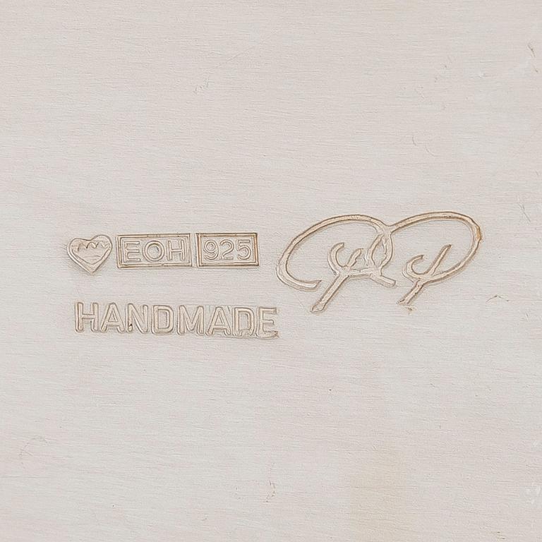 Pekka Piekäinen, a three-piece sterling silver serving set, marked PP, Platinoro, Turku 2000s.