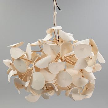 A contemporary birch and wool 'Leaf lamp' by Peter Schumacher, Green Furniture Concept.
