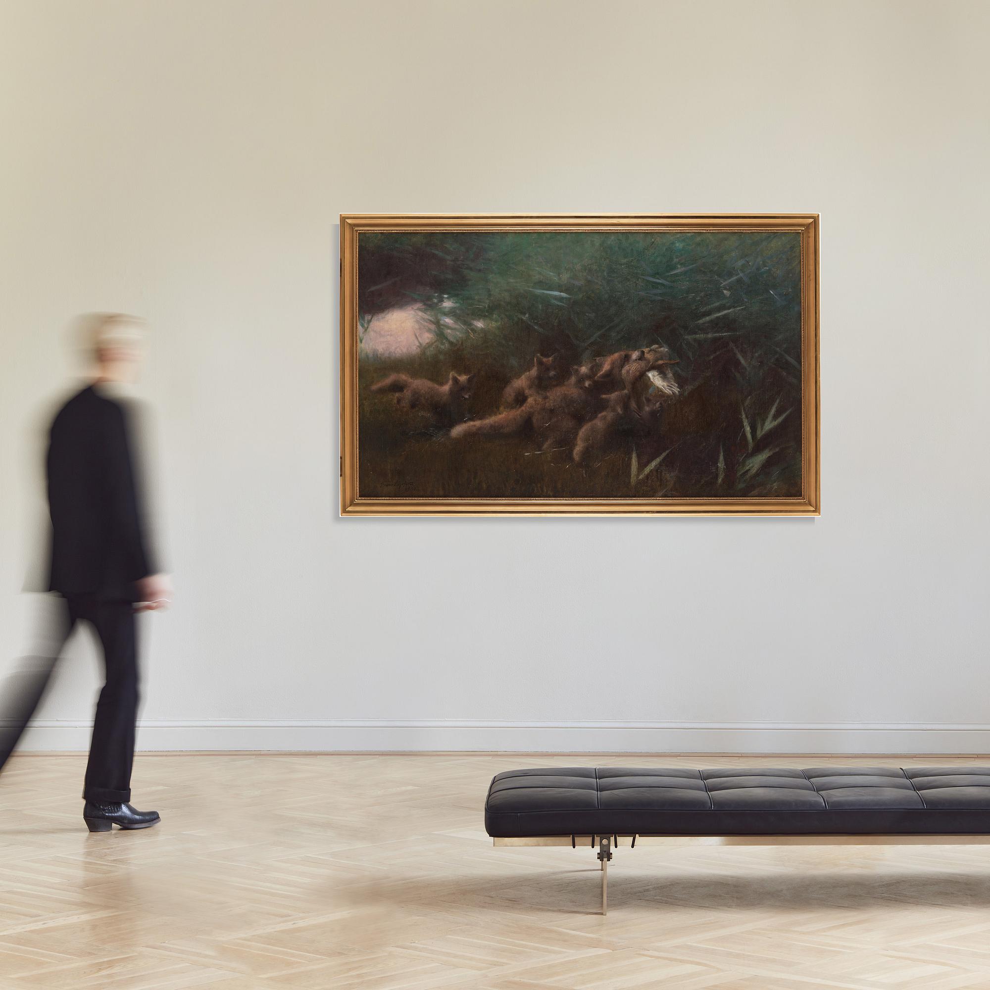 Bruno Liljefors, A family of foxes.