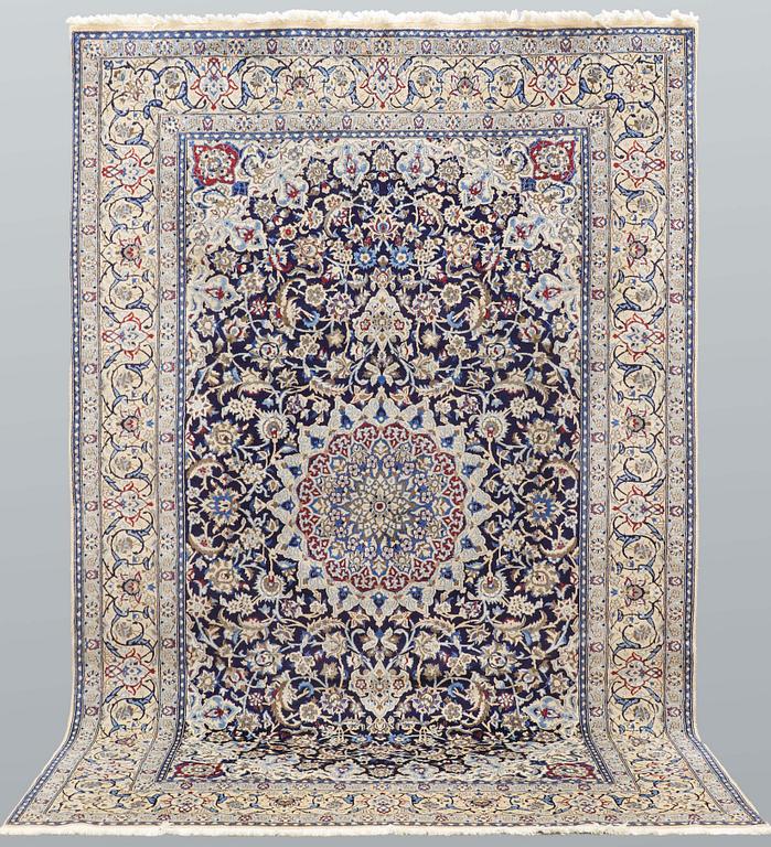 A carpet, Nain part silk so called 9 LAA, ca 322 x 211 cm.