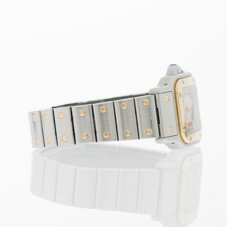 CARTIER, Santos, rannekello, 24 x 24 mm.