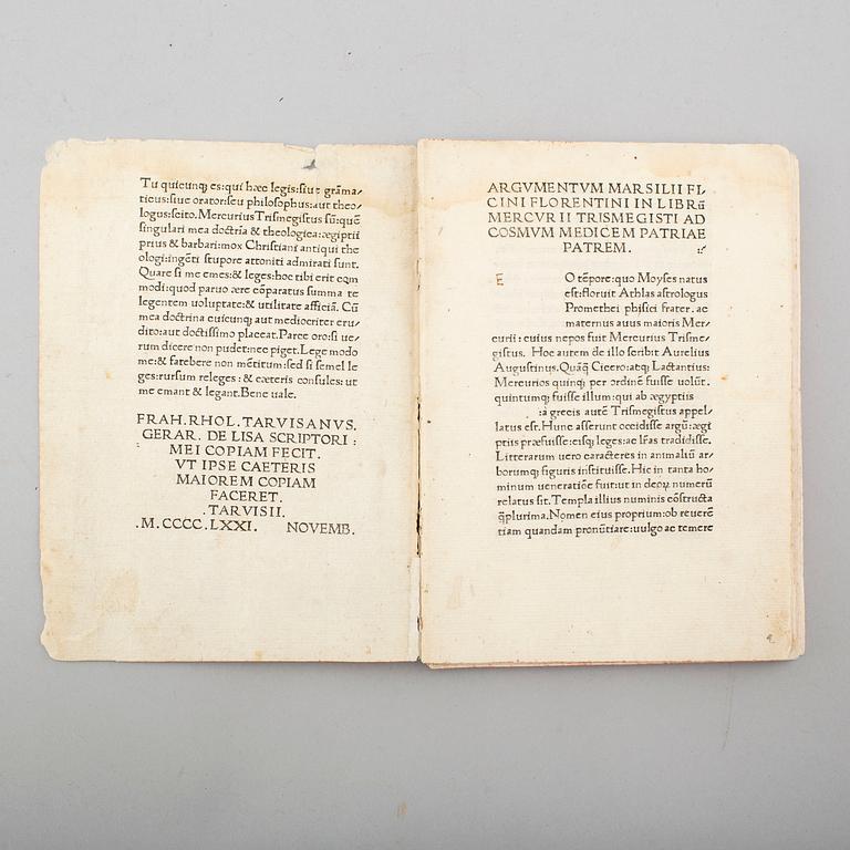 BOOK, Incunable, Treviso 1471.