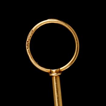 LORGNETTE, 18 k guld, 1900-talets första hälft. Total vikt ca 32 gram.