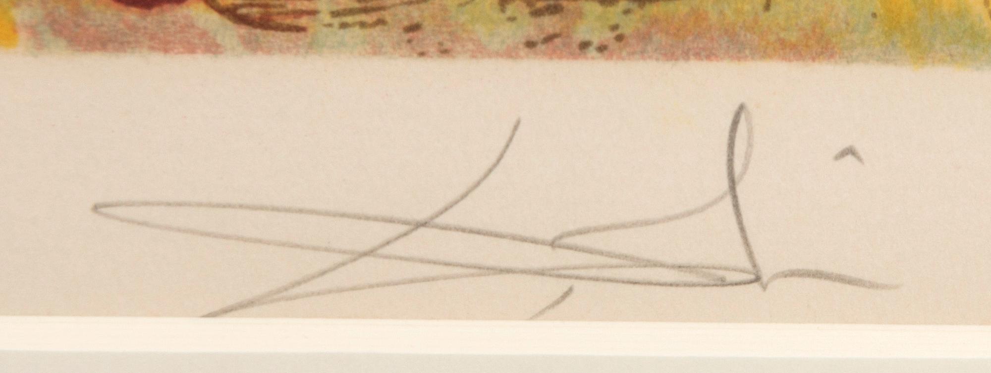 Salvador Dalí,  lithograph signed and numbered EA.