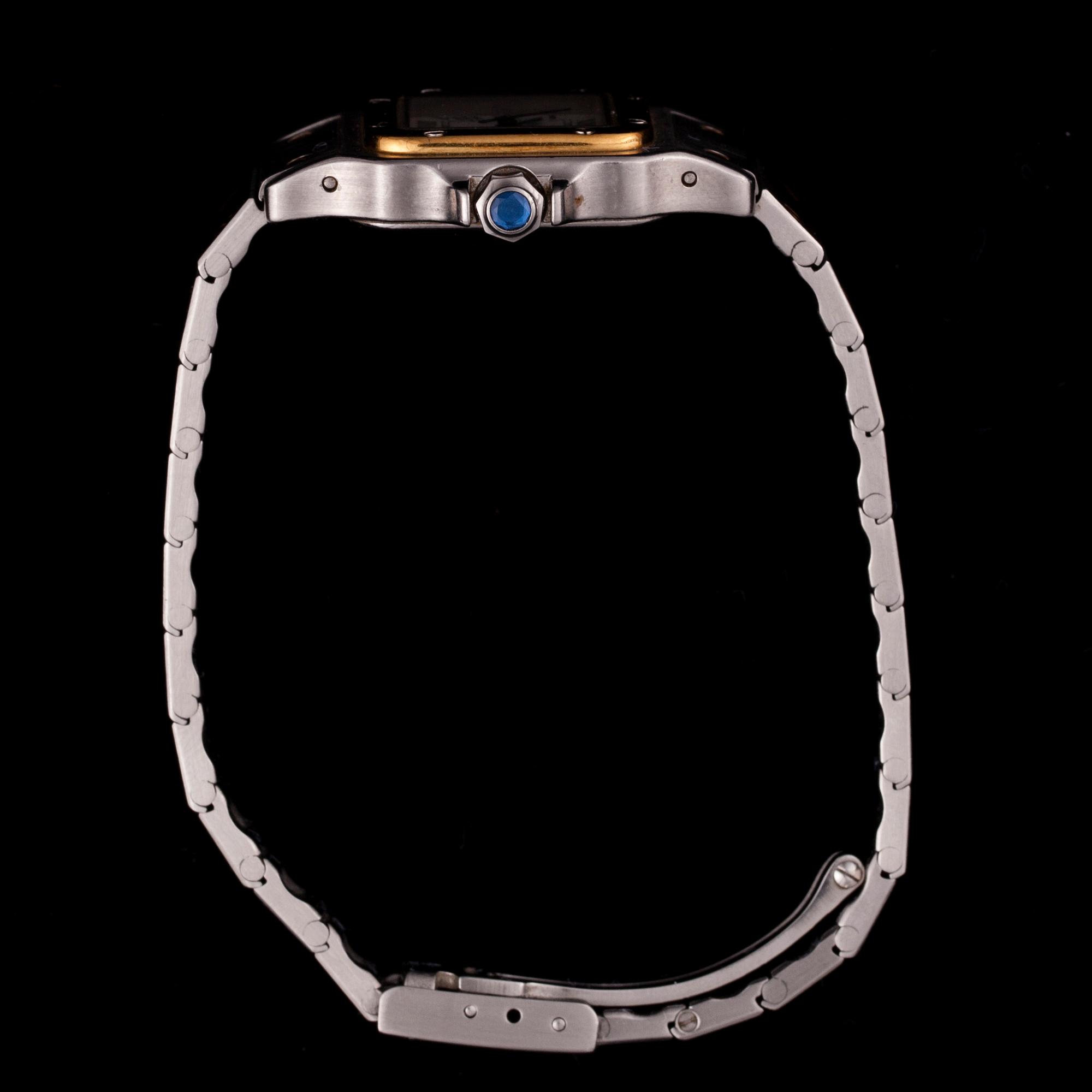 ARMBANDSUR, dam, Cartier Santos, stål och guld. Original etui, garantikort 1993.