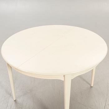 Svante Skogh, dining table plus 2 extension leaves, 4 chairs, second half of the 20th century.