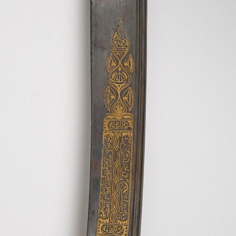 A fine large-eared walrus-hilted Yatagan, Ottoman empire probably Ioannina, Epirus.