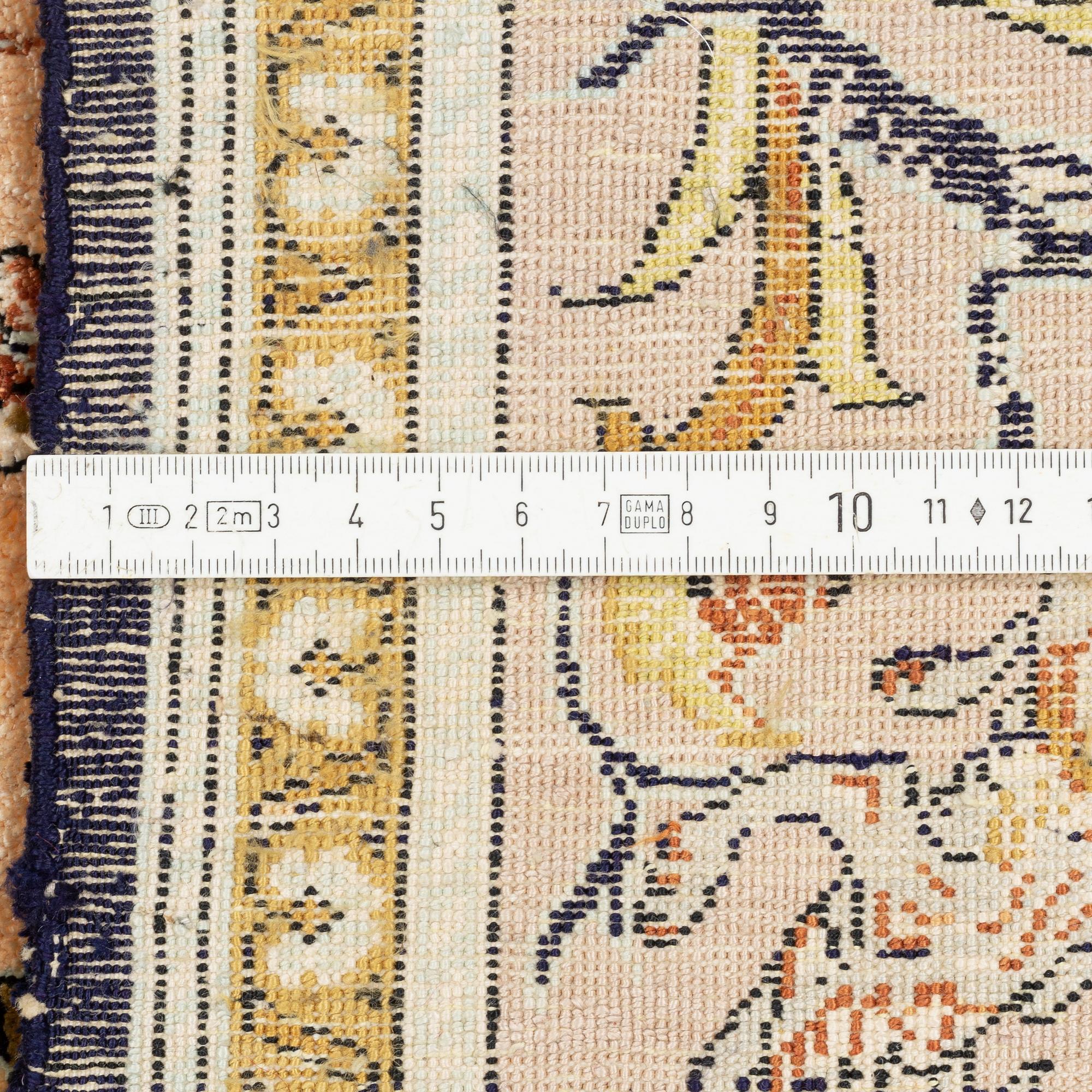 Rug, silk Gohm, old, c. 205 x 135 cm.