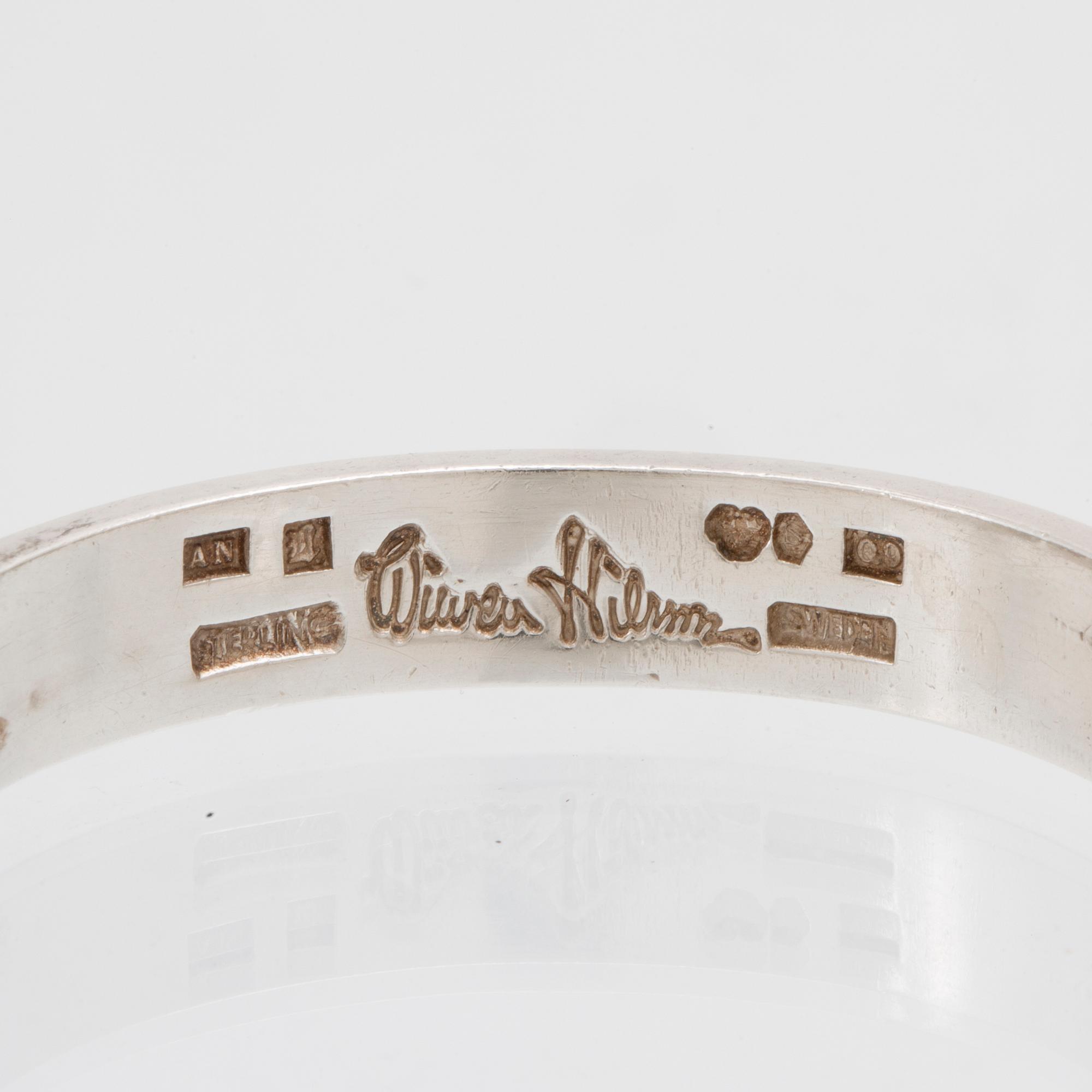 Wiwen Nilsson, armband silver med klocka Juvenia, Lund 1966.