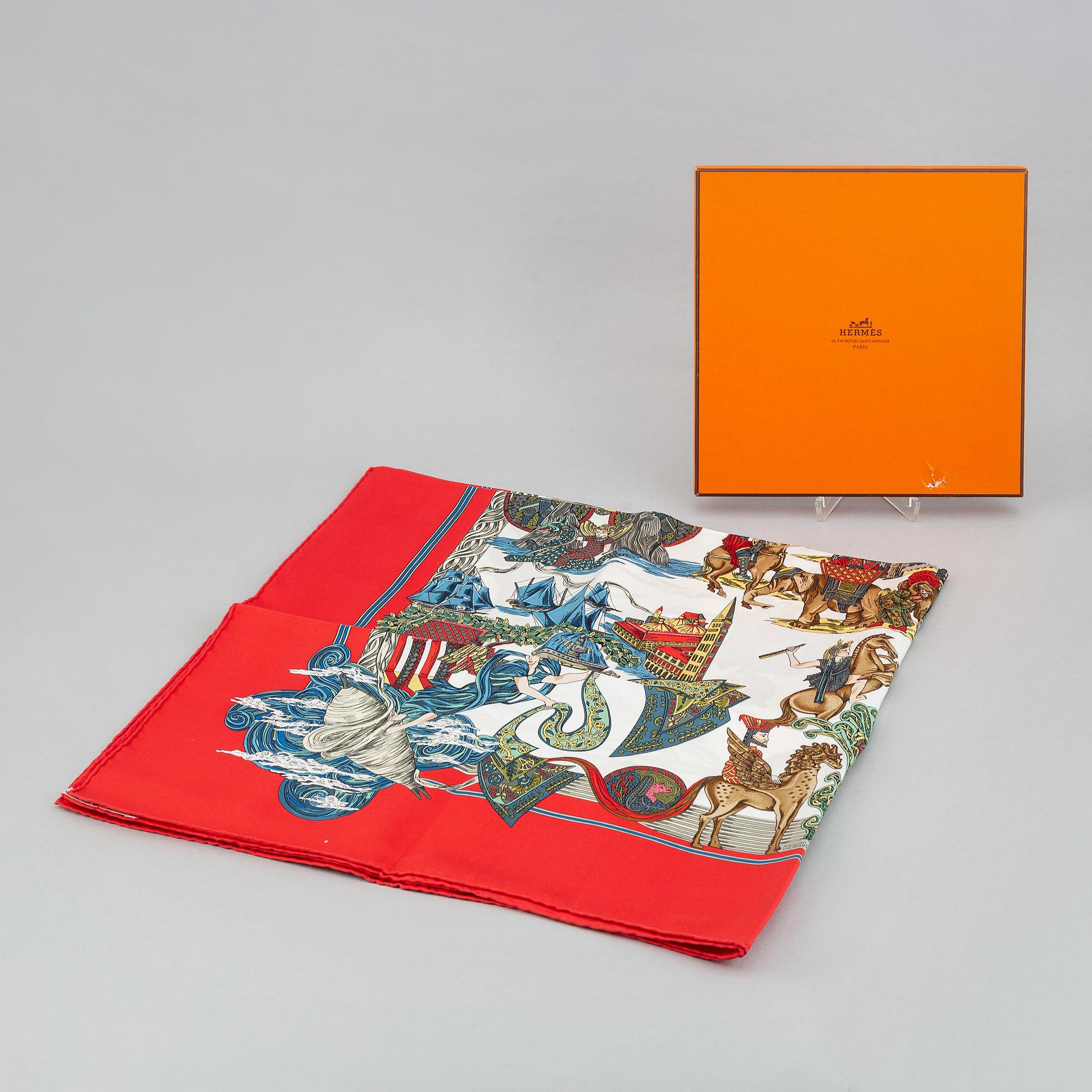 Hermès, an 'Au Fil de la Soie' silk scarf.