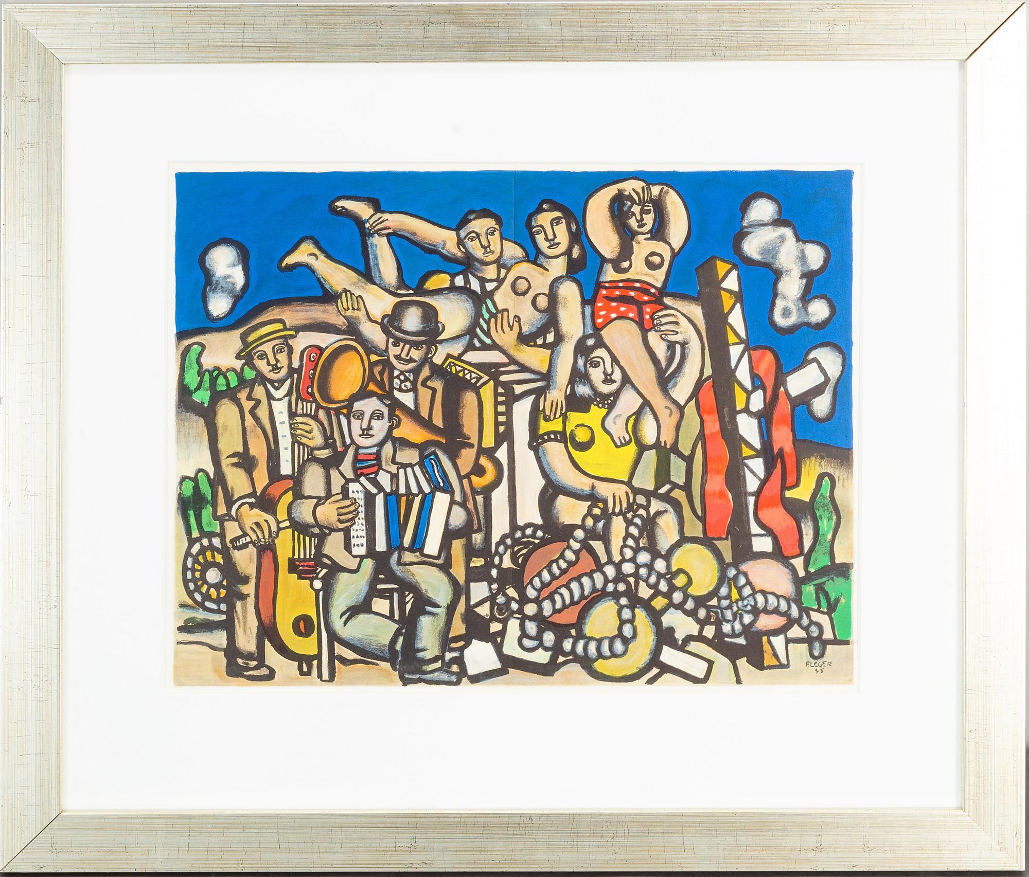 FERNAND LÉGER, after, lithographe in colour, signed in the print, from Derrière le Miroir no 119, 1960.