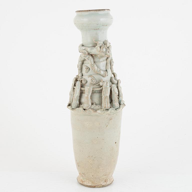 A Qingbai molded vase, Song/Yuan.