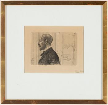 CARL LARSSON, etching, 1906, signed in pencil.