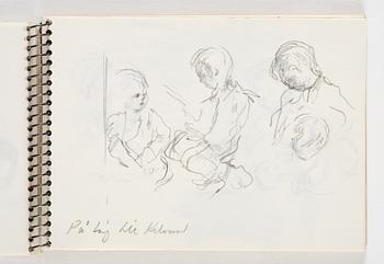 Lotte Laserstein, 4 skissböcker med blyertsteckningar.