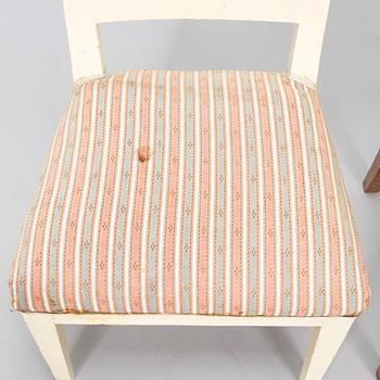 A set of six Swedish Gustavian chairs, circa 1800.