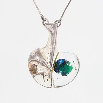 Björn Weckström, Lapponia, silver and acrylic necklace.