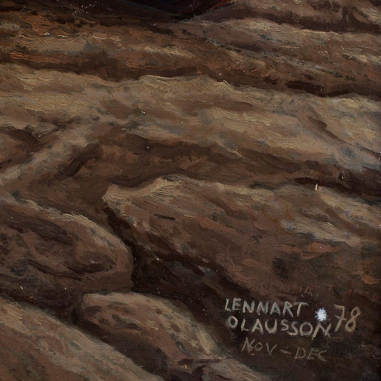 LENNART OLAUSSON, olja på pannå. Sign o dat -78 Nov-Dec.