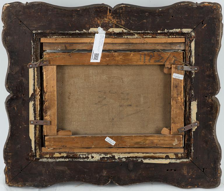 OKÄND KONSTNÄR, olja på duk, bär signatur, 1800-tal.