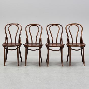 Four Thonet-style café chair, late 20th century.