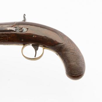 Pistol slaglås, JJ Wolff Southampton, 1800-tal.