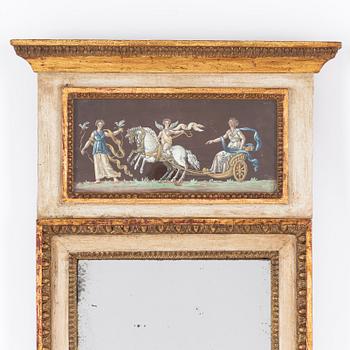 A late Gustavian mirror, circa 1800.