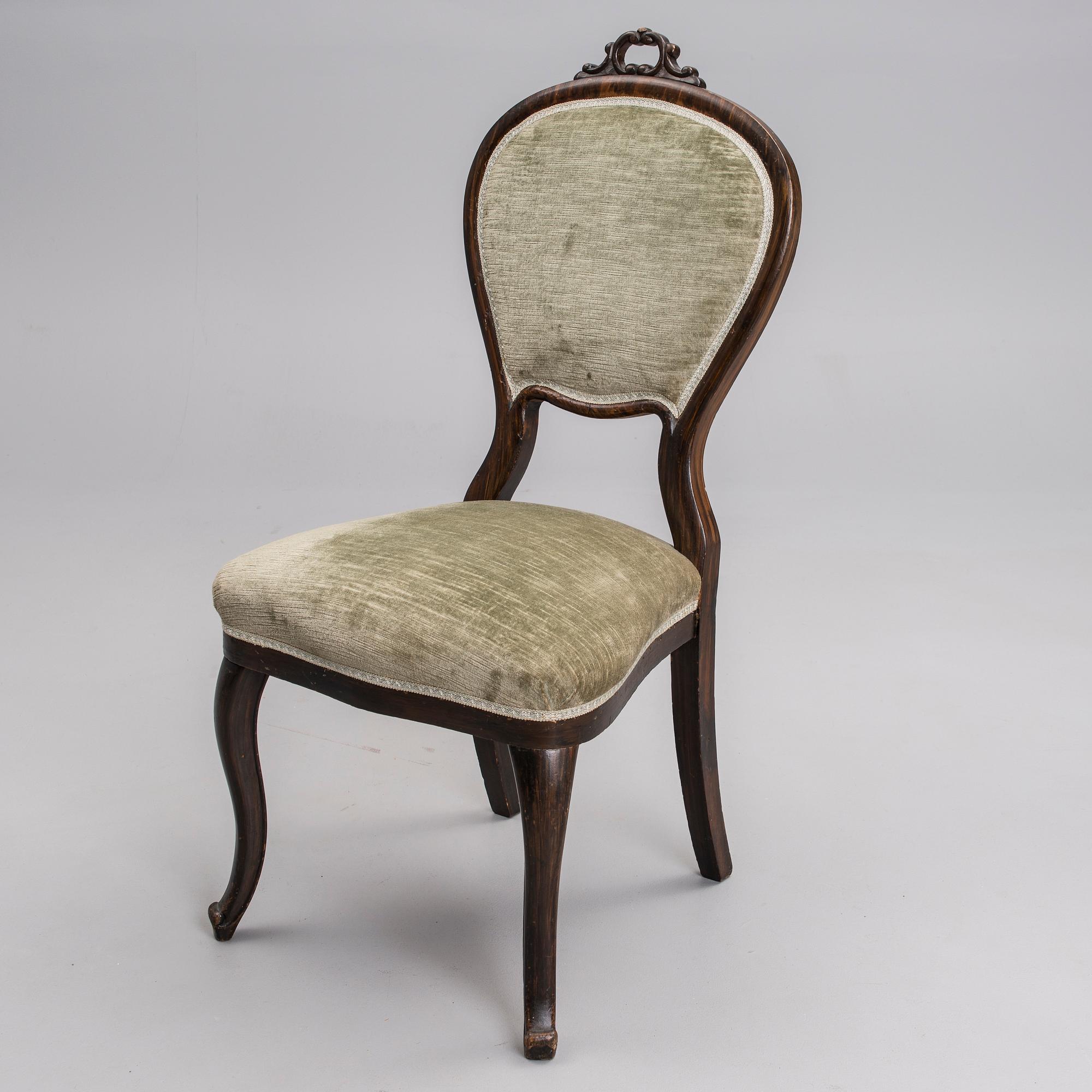 TUOLI, rokokootyylinen, 1860-80-luku.