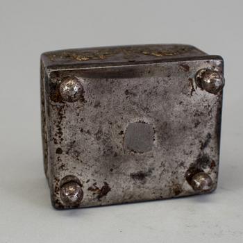 A russian steel box Tula 19th century.