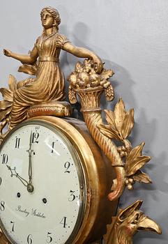 VÄGGPENDYL, Empire, Per Henrik Beurling (verksam 1783 - 1806), Stockholm, 1800-talets början.