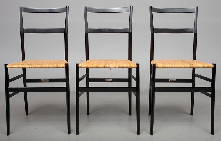 STOLAR, 6 st, "Superleggera" Gio Ponti, Cassina, Italien.