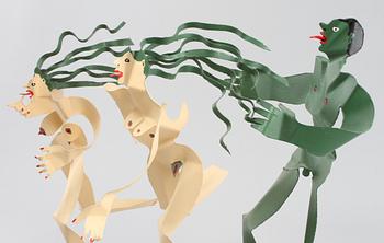 TIMO SOLIN, skulptur, plåt, signerad.