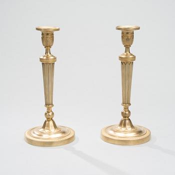 A PAIR OF CANDLESTICKS, empire, Russia ealy 19th century.