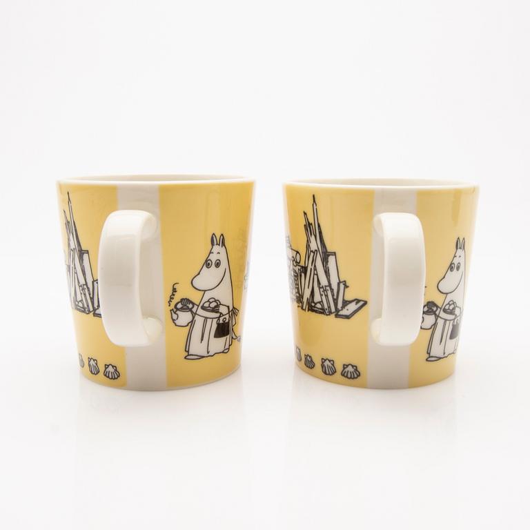 Moomin mugs, a pair, porcelain, Arabia, Finland 1990-1993.