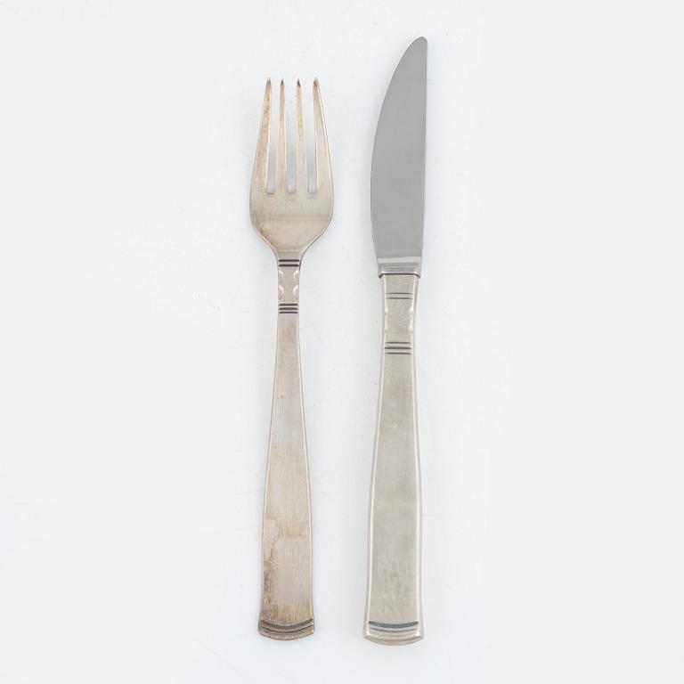 Jacob Ängman, sandwich cutlery, 12 pieces, model 'Rosenholm', mark of GAB, including Eskilstuna 2004.