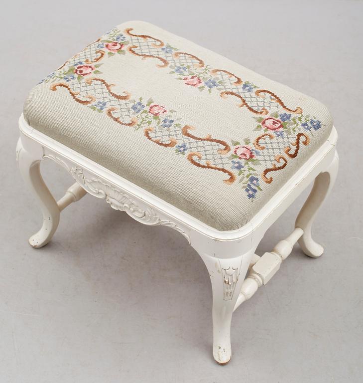 TABURETT, rokokostil, 1900-talets första hälft.