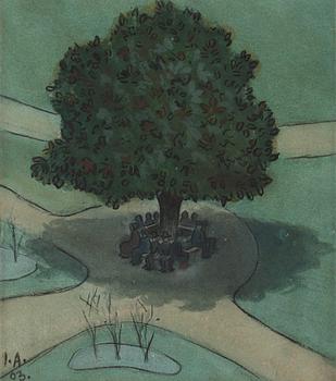 Ivar Arosenius, ”Under stora trädet” (Under the large tree).