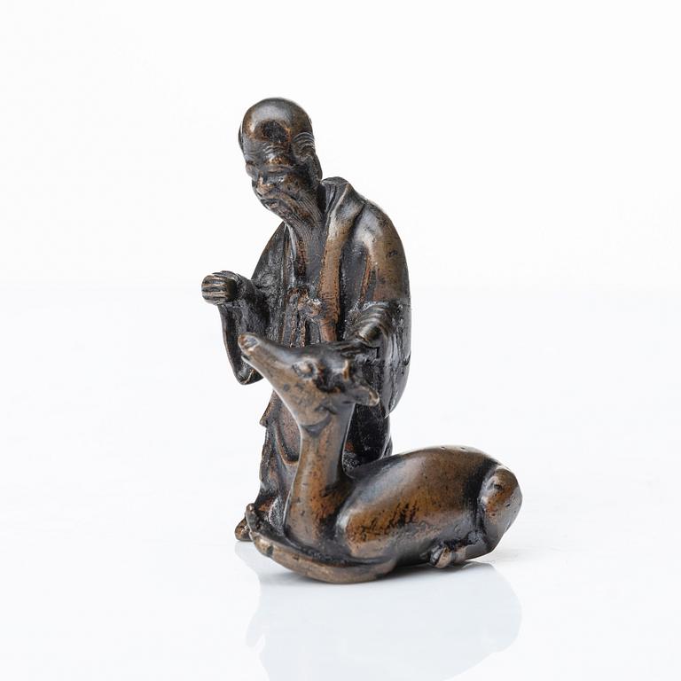Figurin, brons. Qingdynastin, 1700-tal.