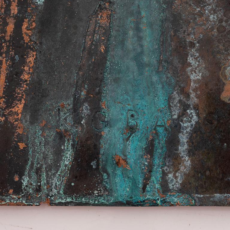 Bo Andersson, sculpture, copper, signed KGBA and dated -96.
