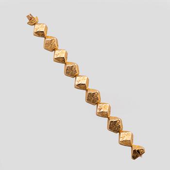 A Bjärn Wevkström 14K gold bracelet 1971, weight ca 45,8 gr.