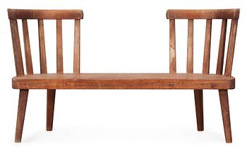 521. An Axel Einar Hjorth 'Utö' stained pine sofa, Nordiska Kompaniet, 1930's.