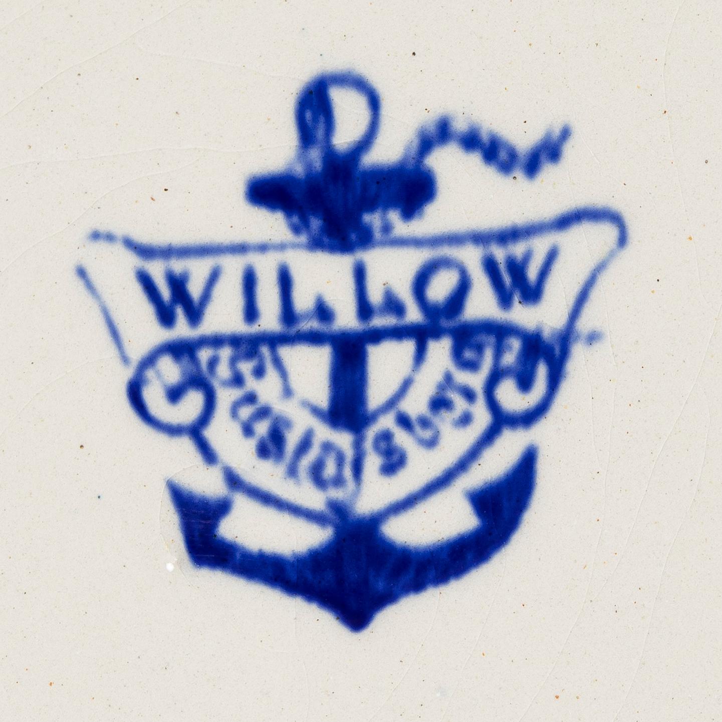 Gustavsberg, servisdelar, 69 st, "Willow", tidigt 1900-tal.