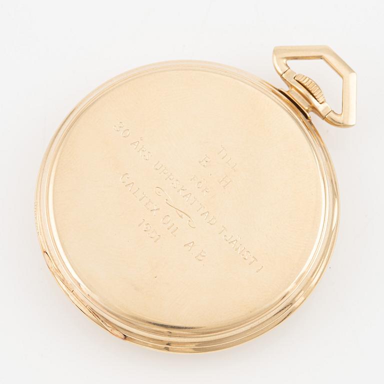 Hamilton, pocket watch, 14K gold, 45 mm.