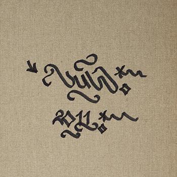 MAGNUS "NUG" GUSTAFSSON, sprayfärg på duk, signerad a tergo.