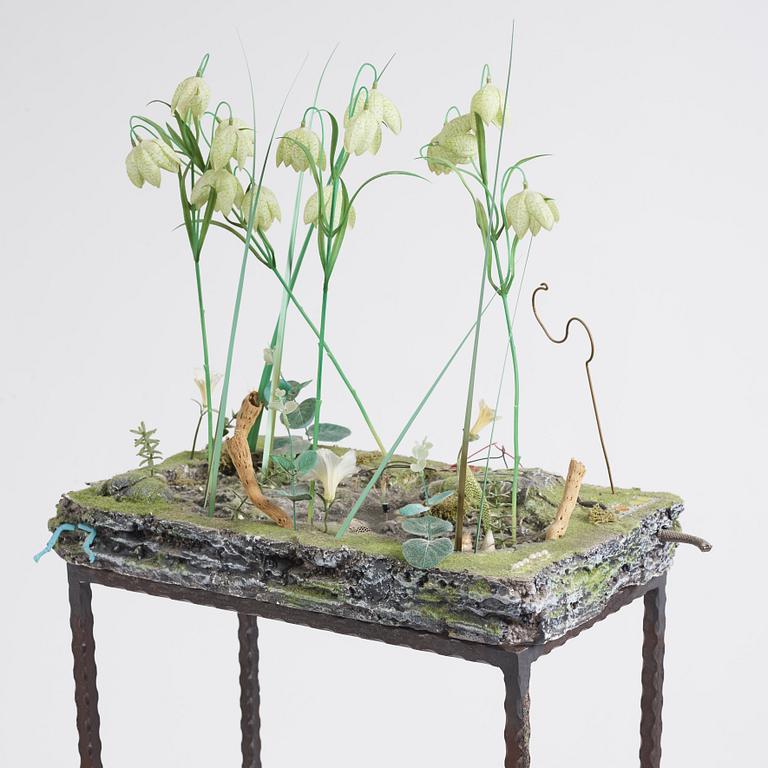 Veit Laurent Kurz, steel, styrofoam, wood, acrylic colour, plastic, 2014.