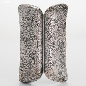 A silver cigar box and glasses case, Norway and Finland, first half and mid-20th century.