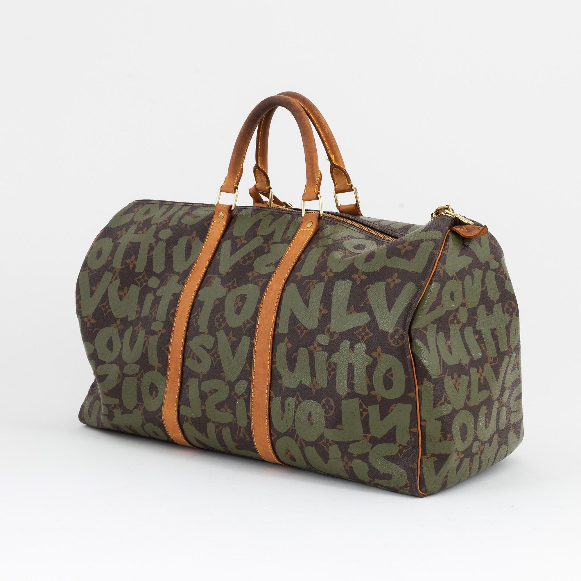 Louis Vuitton x Stephen Sprouse, "Keepall 50, Graffiti Collection", Limited Edition 2001.