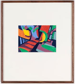 Per-Erik Böklin · PER ERIK BÖKLIN, gouache och blyerts. Signerad och daterad -58 a tergo.