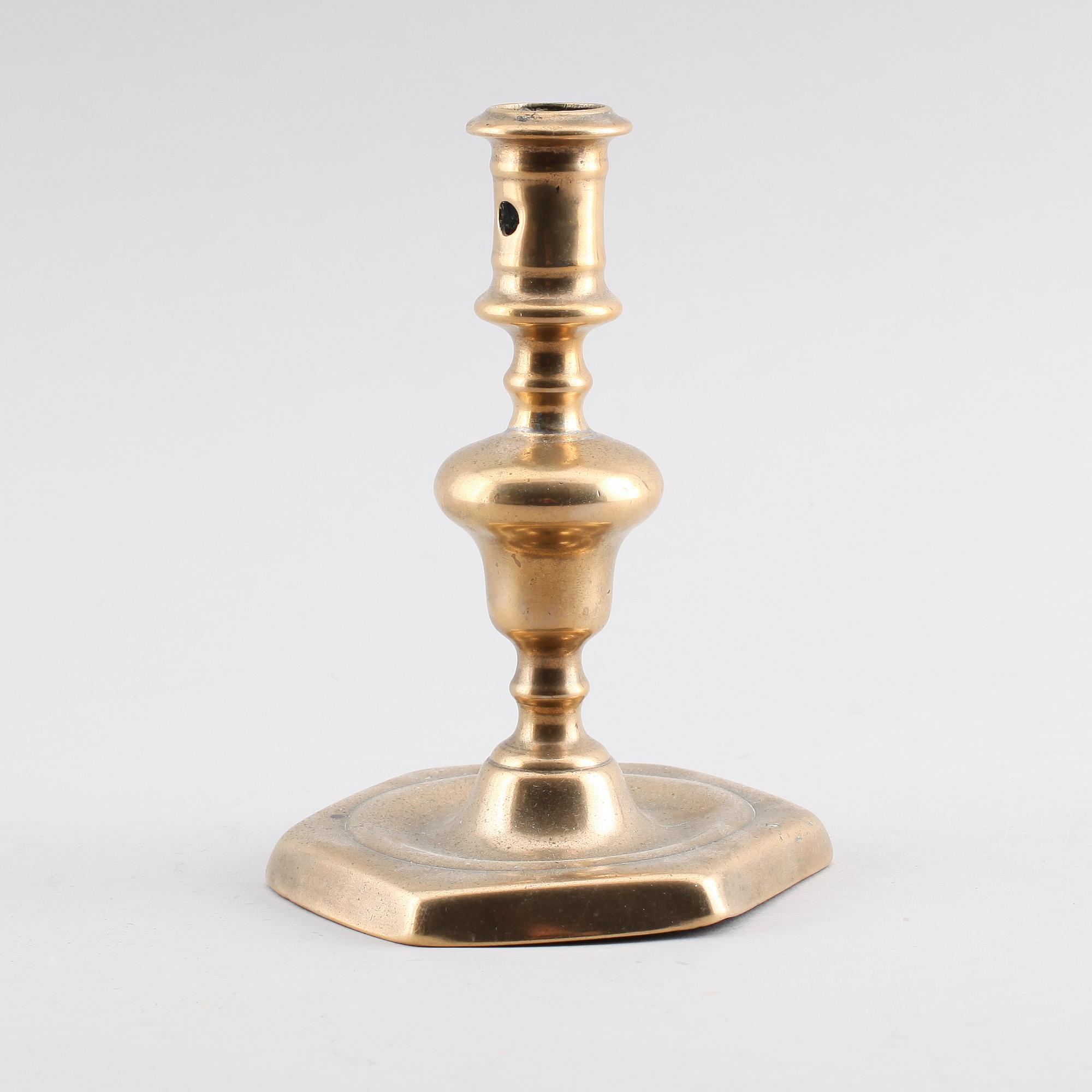 LJUSSTAKE, mässing, barock, 1600-tal.